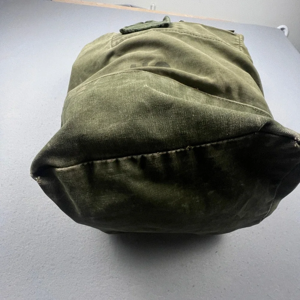 Military‎ Duffel Bag Olive Green Canvas US Army Vintage Gear Barracks Bag OD